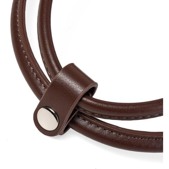 Women’s Pu Coffee Retro Vintage Hobo Bag | Small Satchel for Work & Vacation - Picture 4 of 7